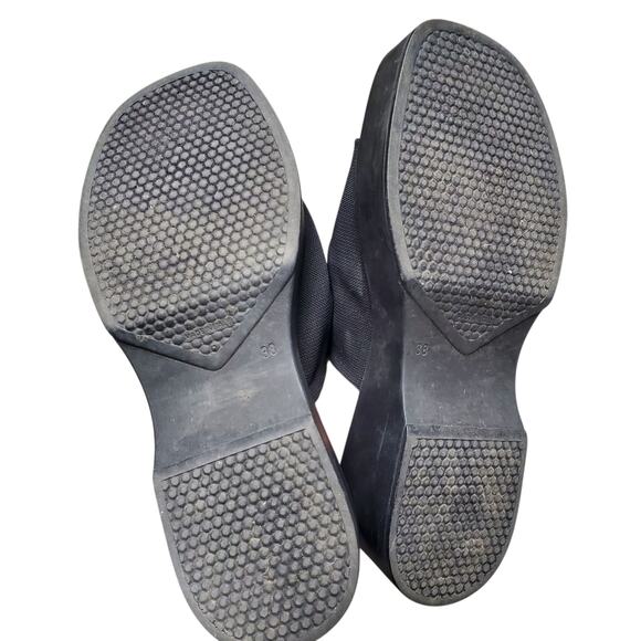 Y2k Platfrom Slides Black Steve Madden Vintage Chunky - Size IT 38 (7.5) - Picture 6 of 7